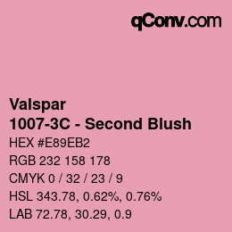 Color code: Valspar - 1007-3C - Second Blush | qconv.com