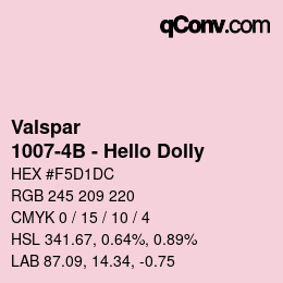 カラーコード: Valspar - 1007-4B - Hello Dolly | qconv.com