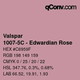 Color code: Valspar - 1007-5C - Edwardian Rose | qconv.com