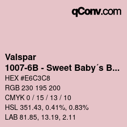 Código de color: Valspar - 1007-6B - Sweet Baby´s Breath | qconv.com
