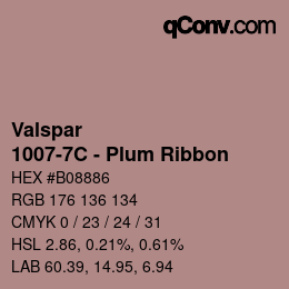 Código de color: Valspar - 1007-7C - Plum Ribbon | qconv.com