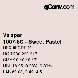 Color code: Valspar - 1007-8C - Sweet Pastel | qconv.com