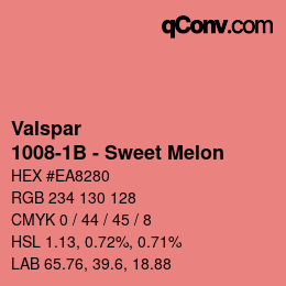 カラーコード: Valspar - 1008-1B - Sweet Melon | qconv.com