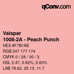 Color code: Valspar - 1008-2A - Peach Punch | qconv.com