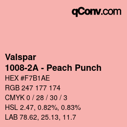 Código de color: Valspar - 1008-2A - Peach Punch | qconv.com