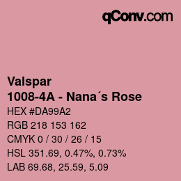 Farbcode: Valspar - 1008-4A - Nana´s Rose | qconv.com