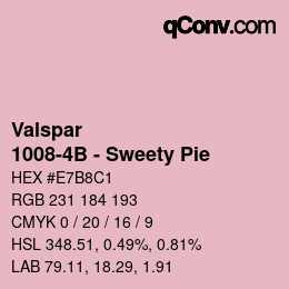 Color code: Valspar - 1008-4B - Sweety Pie | qconv.com