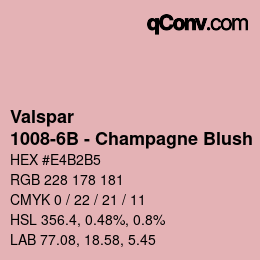 Farbcode: Valspar - 1008-6B - Champagne Blush | qconv.com