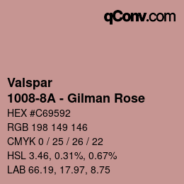 カラーコード: Valspar - 1008-8A - Gilman Rose | qconv.com