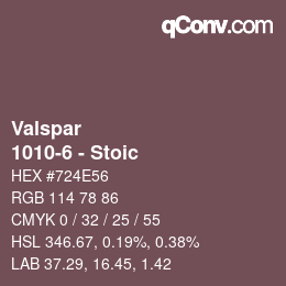 Color code: Valspar - 1010-6 - Stoic | qconv.com