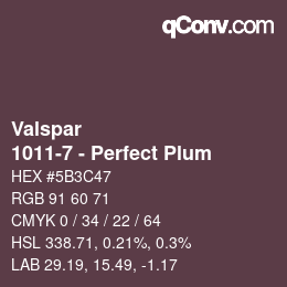 Color code: Valspar - 1011-7 - Perfect Plum | qconv.com