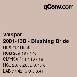 カラーコード: Valspar - 2001-10B - Blushing Bride | qconv.com