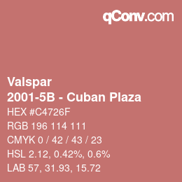 カラーコード: Valspar - 2001-5B - Cuban Plaza | qconv.com