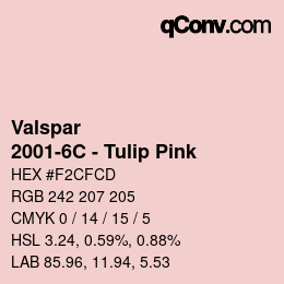 Color code: Valspar - 2001-6C - Tulip Pink | qconv.com