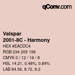 Color code: Valspar - 2001-8C - Harmony | qconv.com