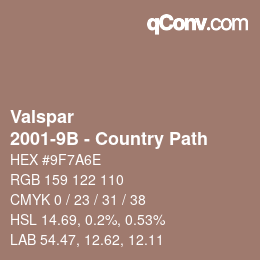 Color code: Valspar - 2001-9B - Country Path | qconv.com