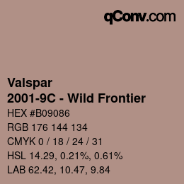 カラーコード: Valspar - 2001-9C - Wild Frontier | qconv.com