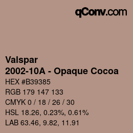 Color code: Valspar - 2002-10A - Opaque Cocoa | qconv.com