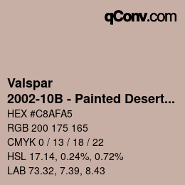 Color code: Valspar - 2002-10B - Painted Desert Sand | qconv.com