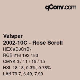 Color code: Valspar - 2002-10C - Rose Scroll | qconv.com