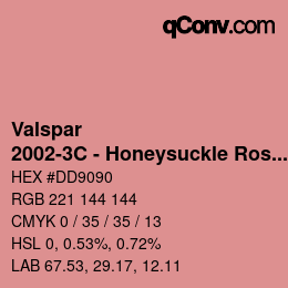 Código de color: Valspar - 2002-3C - Honeysuckle Rose | qconv.com
