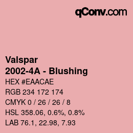 Color code: Valspar - 2002-4A - Blushing | qconv.com