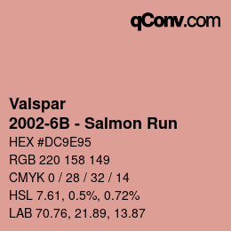 Farbcode: Valspar - 2002-6B - Salmon Run | qconv.com