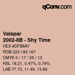 Color code: Valspar - 2002-8B - Shy Time | qconv.com