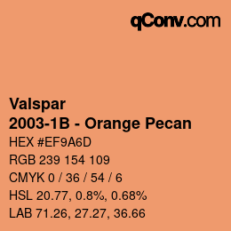Color code: Valspar - 2003-1B - Orange Pecan | qconv.com