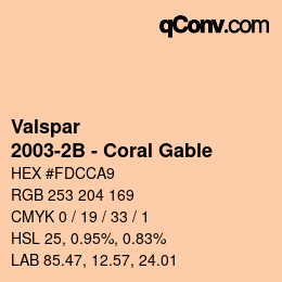Farbcode: Valspar - 2003-2B - Coral Gable | qconv.com