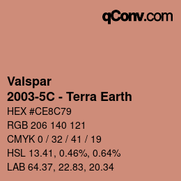 Color code: Valspar - 2003-5C - Terra Earth | qconv.com