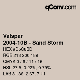 カラーコード: Valspar - 2004-10B - Sand Storm | qconv.com