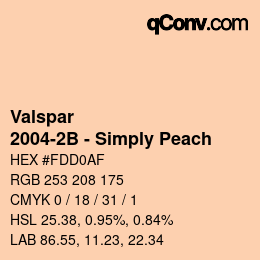 Color code: Valspar - 2004-2B - Simply Peach | qconv.com