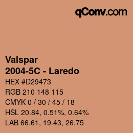 Color code: Valspar - 2004-5C - Laredo | qconv.com