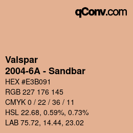 カラーコード: Valspar - 2004-6A - Sandbar | qconv.com