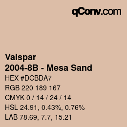 Farbcode: Valspar - 2004-8B - Mesa Sand | qconv.com