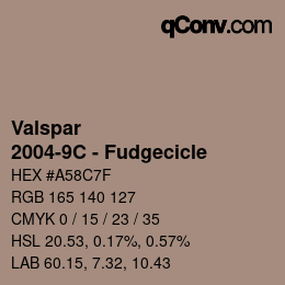 Farbcode: Valspar - 2004-9C - Fudgecicle | qconv.com