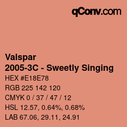 Code couleur: Valspar - 2005-3C - Sweetly Singing | qconv.com