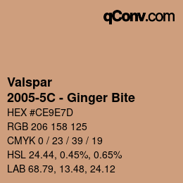 Color code: Valspar - 2005-5C - Ginger Bite | qconv.com