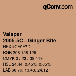 Farbcode: Valspar - 2005-5C - Ginger Bite | qconv.com