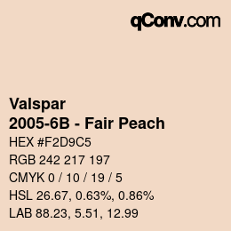 Color code: Valspar - 2005-6B - Fair Peach | qconv.com