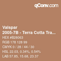 Farbcode: Valspar - 2005-7B - Terra Cotta Trail | qconv.com