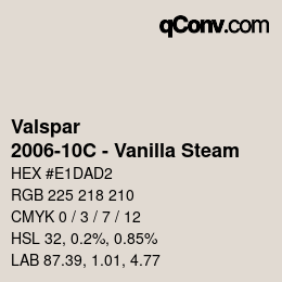 Farbcode: Valspar - 2006-10C - Vanilla Steam | qconv.com