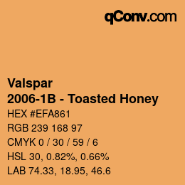 Farbcode: Valspar - 2006-1B - Toasted Honey | qconv.com