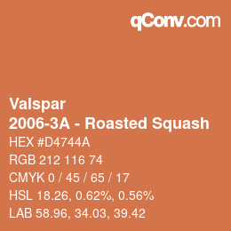 Code couleur: Valspar - 2006-3A - Roasted Squash | qconv.com