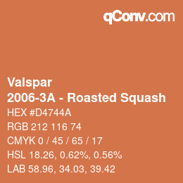 Code couleur: Valspar - 2006-3A - Roasted Squash | qconv.com