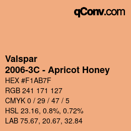 カラーコード: Valspar - 2006-3C - Apricot Honey | qconv.com