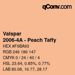 カラーコード: Valspar - 2006-4A - Peach Taffy | qconv.com