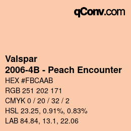 Farbcode: Valspar - 2006-4B - Peach Encounter | qconv.com
