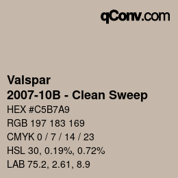 Código de color: Valspar - 2007-10B - Clean Sweep | qconv.com